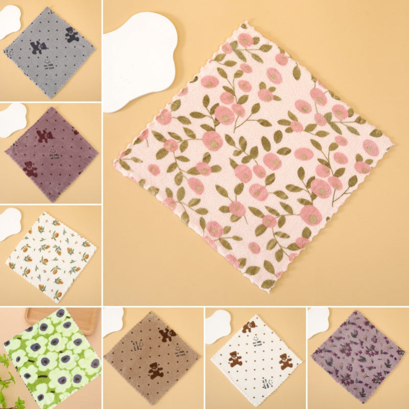 🧼💢✨ Πετσέτες κουζίνας από κοραλί φανέλα για οικιακή χρήση