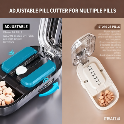 🔥【Χαμηλή τιμή για περιορισμένο χρονικό διάστημα】👍🌈Φορητό κουτί για κοπή χαπιών