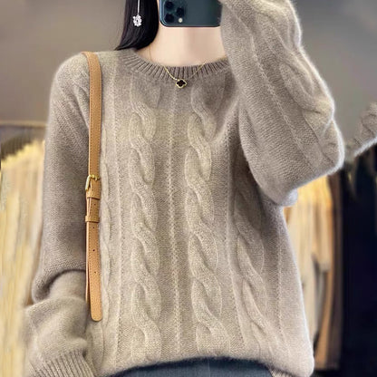 [Αγοράστε 1 Πάρτε 1]【S-3XL】🤩Νέο χειμερινό μαλακό πλεκτό πουλόβερ με στρογγυλή λαιμόκοψη