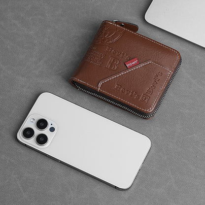 😍Ειδική προσφορά🔥【Αγοράστε 1 και πάρτε 1 δωρεάν】🔥Αυτό το νέο ανδρικό κοντό πορτοφόλι με φερμουάρ σε ρετρό στιλ είναι μοντέρνο και κομψό.