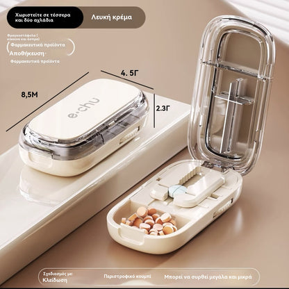 🔥【Χαμηλή τιμή για περιορισμένο χρονικό διάστημα】👍🌈Φορητό κουτί για κοπή χαπιών