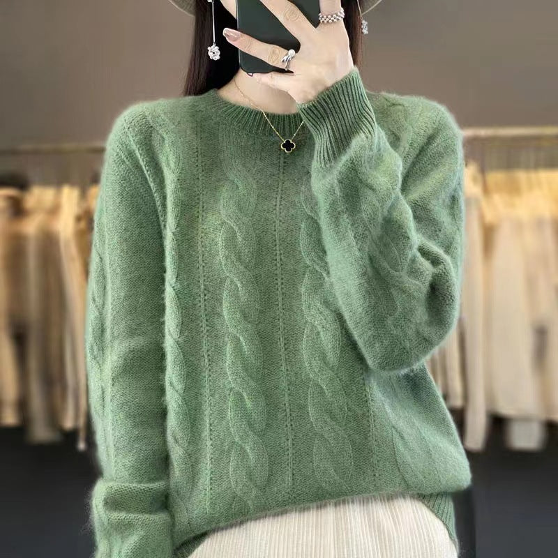[Αγοράστε 1 Πάρτε 1]【S-3XL】🤩Νέο χειμερινό μαλακό πλεκτό πουλόβερ με στρογγυλή λαιμόκοψη