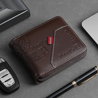 😍Ειδική προσφορά🔥【Αγοράστε 1 και πάρτε 1 δωρεάν】🔥Αυτό το νέο ανδρικό κοντό πορτοφόλι με φερμουάρ σε ρετρό στιλ είναι μοντέρνο και κομψό.