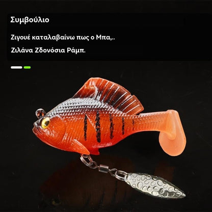 🎣【12/ τεμ.】 μαλακά δολώματα ψαρέματος με πολλά προ-εξοπλισμένα κεφάλια jig