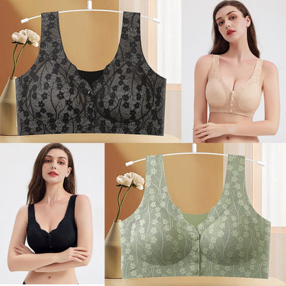 😍【Πακέτο 2 τεμαχίων】【40-100kg】Γυναικείο σουτιέν underwire με κουμπιά μπροστά