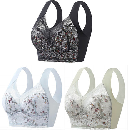 🔥【3 τεμάχια】【Προσφορά έκπτωσης】💕🎁Σουτιέν άνευ ραφής από μεταξωτό πάγο μεγάλου μεγέθους – αναπνεύσιμο και ρυθμιζόμενο [40kg-100kg]