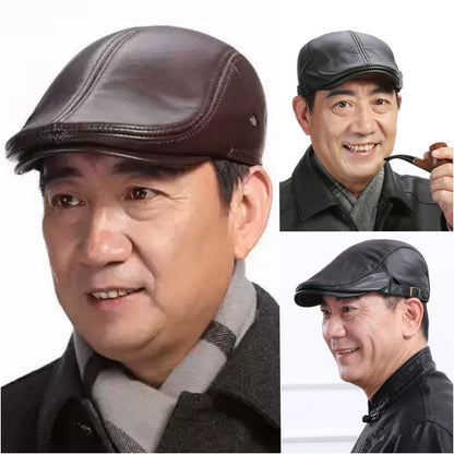 🐏【Αγοράστε ένα και πάρτε ένα δωρεάν】Ρυθμιζόμενο ανδρικό καπέλο από δέρμα προβάτου.