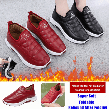 🏆Νέα προϊόντα - έκπτωση 49%🔥【36-41】Ζεστά και αδιάβροχα γυναικεία fleece casual παπούτσια