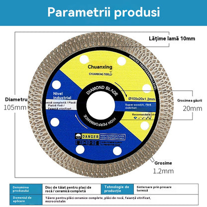 [3/6 τεμ.] Δίσκοι κοπής χωρίς σκόνη για πέτρινες πλάκες, πορσελανάτα και κεραμικά πλακίδια