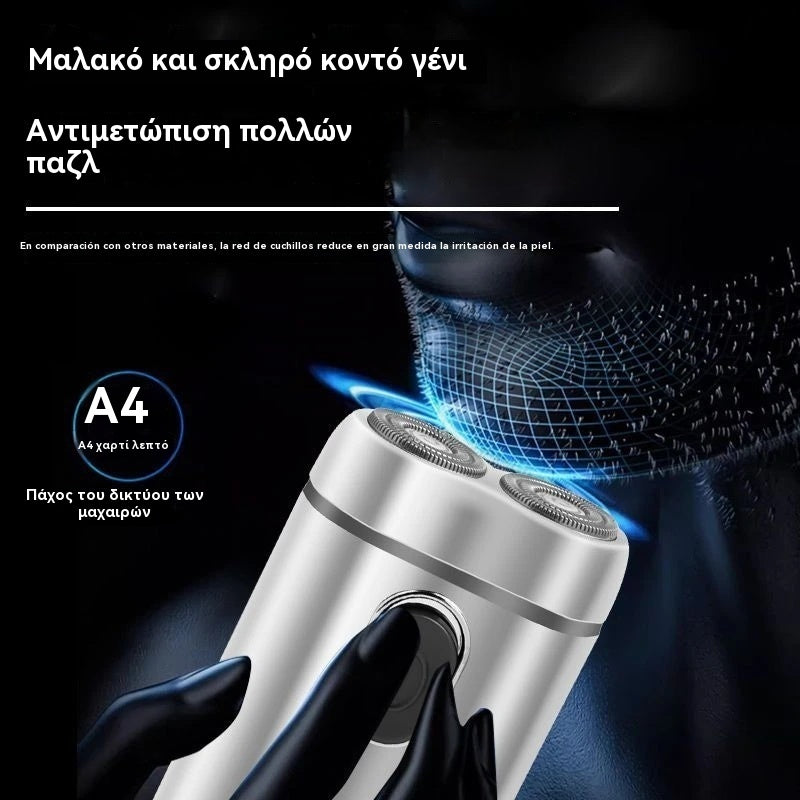 🔥Προσφορά περιορισμένης διάρκειας🧡Μίνι φορητή ηλεκτρική ξυριστική μηχανή με μαγνητική και αδιάβροχη διπλή κεφαλή