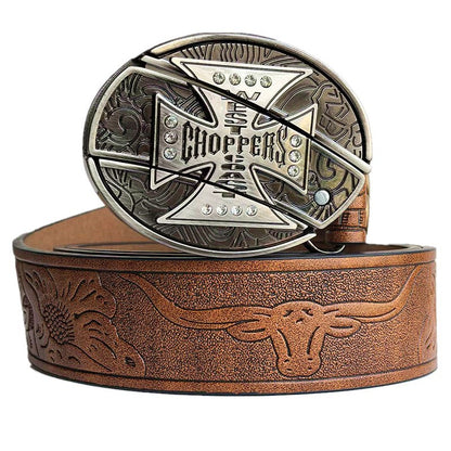 🆒🎁Ειδική προσφορά περιορισμένης διάρκειας👍Ανδρική ζώνη με ανάγλυφο σχέδιο και ενσωματωμένο μαχαίρι