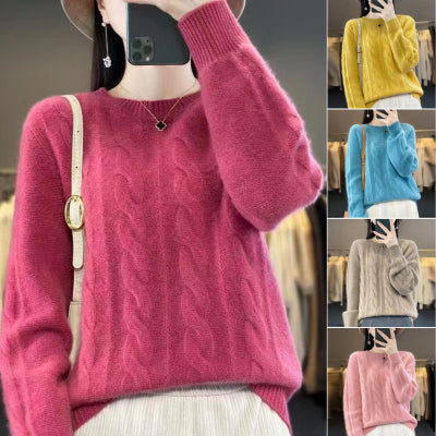 [Αγοράστε 1 Πάρτε 1]【S-3XL】🤩Νέο χειμερινό μαλακό πλεκτό πουλόβερ με στρογγυλή λαιμόκοψη