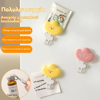 🌸 Ανοιχτήρας & Κλιπ & Μαγνήτης – 3 σε 1 για την κουζίνα σου!