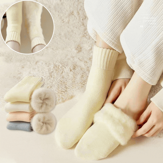 🔥😍Ειδική προσφορά περιορισμένης διάρκειας🧦【3 ζεύγη】Χειμερινές παχύτερες ζεστές κάλτσες Mid-Calf