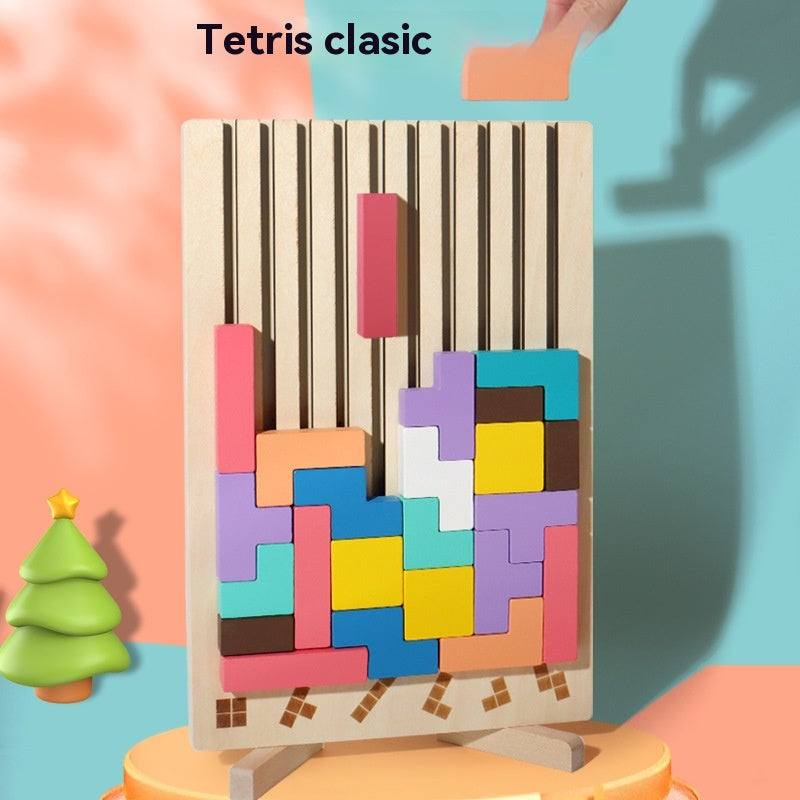 🧩Κατασκεύασε, Μάθε και Ανάπτυξε! ✨ Ξύλινο στοίβαγμα παζλ – εκπαιδευτικό παιχνίδι