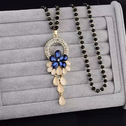 🔥Προσφορά περιορισμένης διάρκειας🔥Αλυσίδα Πουλόβερ Φθινόπωρο/Χειμώνας - Κομψό μενταγιόν κοσμημάτων με κρυστάλλινη αλυσίδα