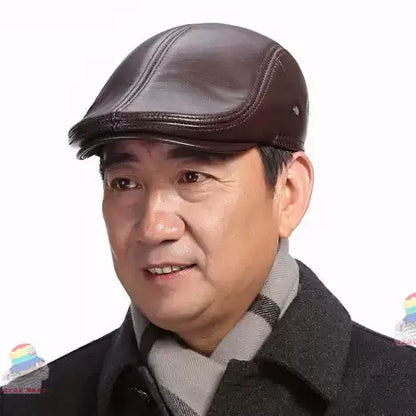 🐏【Αγοράστε ένα και πάρτε ένα δωρεάν】Ρυθμιζόμενο ανδρικό καπέλο από δέρμα προβάτου.