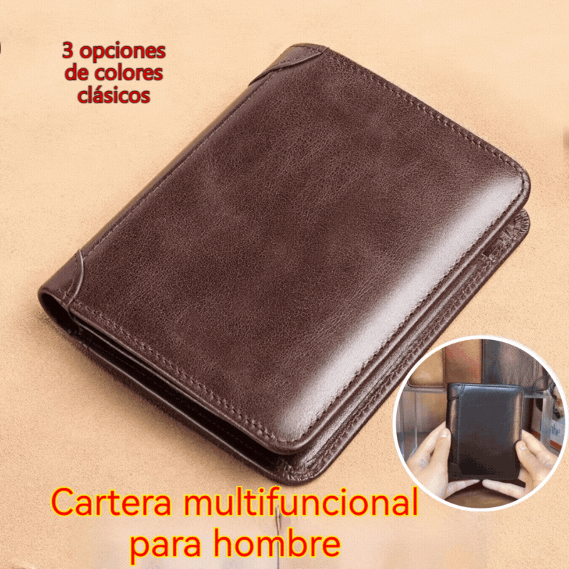 🔥Ειδική προσφορά περιορισμένης διάρκειας👝✨Νέο ανδρικό αντικλεπτικό πορτοφόλι από γνήσιο δέρμα