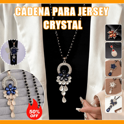 🔥Προσφορά περιορισμένης διάρκειας🔥Αλυσίδα Πουλόβερ Φθινόπωρο/Χειμώνας - Κομψό μενταγιόν κοσμημάτων με κρυστάλλινη αλυσίδα