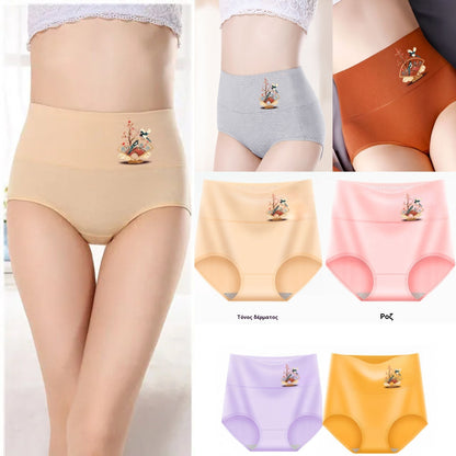 💖Τελευταία ημέρα 50% έκπτωση - 【Αγοράστε 6, λάβετε 6 δωρεάν】Καθαρό βαμβάκι υψηλής ποιότητας με ψηλή μέση και ανυψωτικό μέγεθος για τα ισχία, ανυψωτικά εσώρουχα [40-100KG]