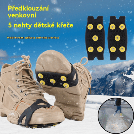 👴🚶🏔️❄️Αγοράστε 2, πάρτε 2 δωρεάν🔥Αντιολισθητική λαβή με πέντε δόντια και αόρατα κραμπόν, απαραίτητη για υπαίθριες δραστηριότητες.