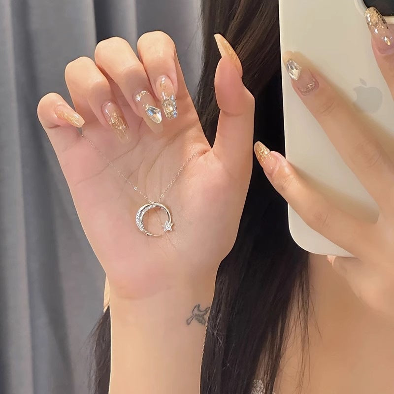 🔥Ειδική προσφορά περιορισμένης διάρκειας!!!【Αγοράστε 1 και πάρτε 1 δωρεάν】💖💎Κολιέ από ασήμι 925, νέο χρώμα, με διαμάντια